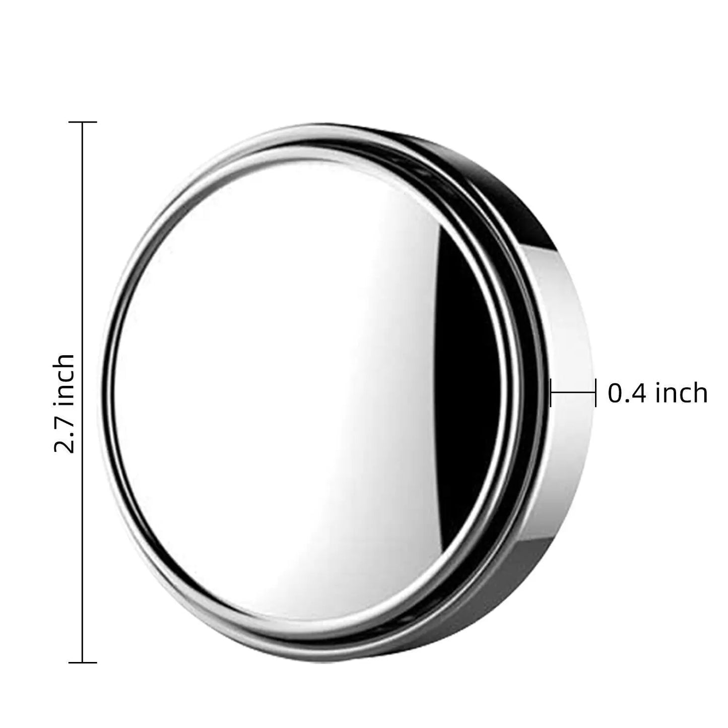 2Pcs Car Blind Spot Mirror with Round Frame Convex Mounted Auxiliary Rearview Mirror 360 Degree Rotation