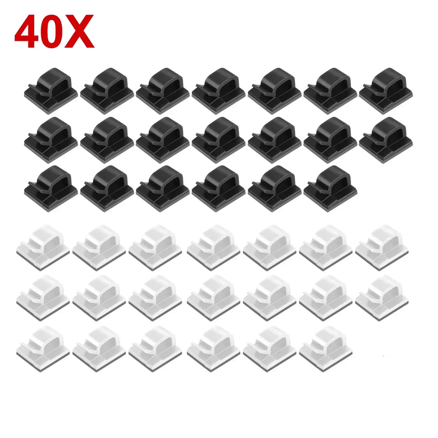 10-100Pcs Self Adhesive Cable Clips Wall Mounted String Light Holder Clamp Wire Organizer Cable Management for Home Office Car