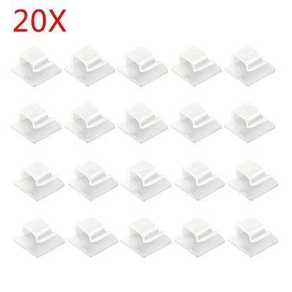 10-100Pcs Self Adhesive Cable Clips Wall Mounted String Light Holder Clamp Wire Organizer Cable Management for Home Office Car