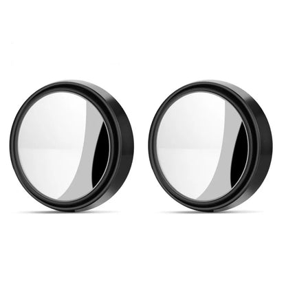 2Pcs Car Blind Spot Mirror with Round Frame Convex Mounted Auxiliary Rearview Mirror 360 Degree Rotation