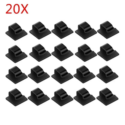 10-100Pcs Self Adhesive Cable Clips Wall Mounted String Light Holder Clamp Wire Organizer Cable Management for Home Office Car