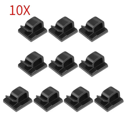 10-100Pcs Self Adhesive Cable Clips Wall Mounted String Light Holder Clamp Wire Organizer Cable Management for Home Office Car