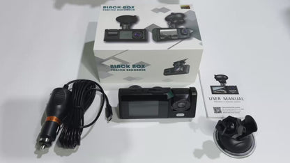 Dash Cam W/ IR Night Vision Loop Recording & 2" IPS Screen 1080P 3 Camera ， DVR recorder, video recorder, Vehicle DVR